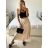 Sukně satén dlouhá dámská (S/M ONE SIZE) ITALSKá MODA IM323017/DU S/M béžová smetanová