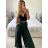 Kalhoty dlouhé oversize elegantní s páskem dámské (S/M/L ONE SIZE) ITALSKá MODA IM3244008/DU -   Černá -   M/L