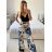 Kalhoty dlouhé letní icecool dámské (S/M ONE SIZE) ITALSKÁ MÓDA IMM24M9078-1/DU S/M bílá