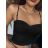 Croptop elegantný na ramienka dámsky Lola (S/M ONE SIZE) TALIANSKA MÓDA IMM24M25206/DU bílá S/M