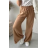 Nohavice dlhé letné mušelínové dámske (S/M ONE SIZE) TALIANSKA MÓDA IMD23325/DUR -   hnedá
 -   S / M