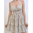Šaty krátke letné na ramienka dámske (S/M ONE SIZE) TALIANSKA MÓDA IMPBB24B22333A