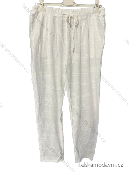 Kalhoty bavlněné dámské (S/M/L ONE SIZE) ITALSKá MóDA IM424280/DU S/M bílá