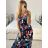 Šaty dlouhé letní bez rukávu dámské (M/L, XL/XXL) AINUOSI  ITALSKÁ MODA IMB24A356-3/DUR
