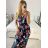 Šaty dlouhé letní bez rukávu dámské (M/L, XL/XXL) AINUOSI  ITALSKÁ MODA IMB24A356-3/DUR