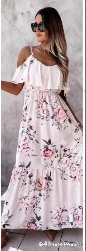 Šaty dlhé letné na ramienka carmen dámske (S/M ONE SIZE) TALIANSKA MÓDA IMPLI239784/DUR