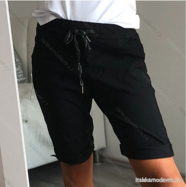 Kraťasy strečové kalhoty krátké dámské (s/m/l one size) ITALSKÁ MÓDA IMD21576/DR