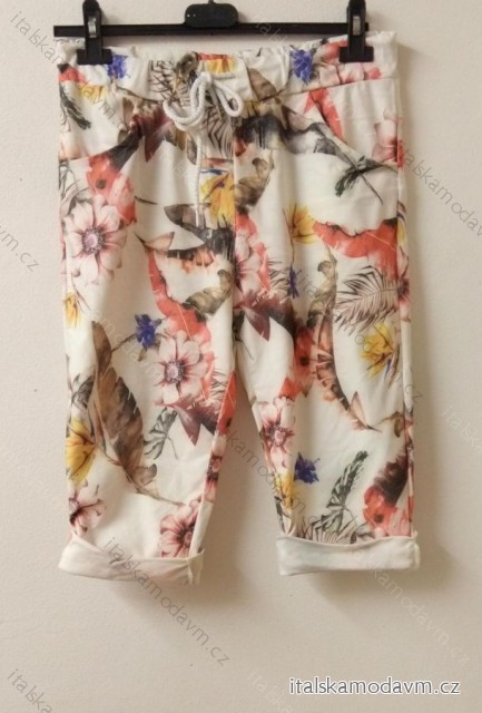 Kraťasy šortky letné dámske kvety (S/M ONE SIZE) ITALSKÁ MÓDA IM521JUNGLE/DR