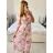 Šaty elegantné šifonové dlhý rukáv dámske (S / M.ONE SIZE) TALIANSKÁ MÓDA IMM24M2372