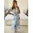 Šaty elegantní šifonové dlouhý rukáv dámské (S/M.ONE SIZE) ITALSKÁ MÓDA IMM24M2372-2/DU S/M bílá