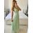 Šaty dlouhé společenské bez rukávu dámské (S/M ONE SIZE) ITALSKÁ MÓDA IMPSH2420019/DU -   růžová -   S/M/L