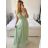 Šaty dlouhé společenské bez rukávu dámské (S/M ONE SIZE) ITALSKÁ MÓDA IMPSH2420019/DU -   růžová -   S/M/L