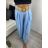 Kalhoty letní s páskem dámské (S/M/L ONE SIZE) ITALSKá MóDA IMSM24040/DU -   svetlo modrá -   M / L