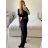 Súprava nohavice dlhé a tunika košeľová krátky rukáv dámska (S/M ONE SIZE) TALIANSKA MÓDA IMPSH2410986