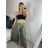 Kalhoty letní s páskem dámské (S/M/L ONE SIZE) ITALSKá MóDA IMSM24040