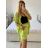 Souprava letní tunika a kraťasy mušelín dámská (S/M/L ONE SIZE) ITALSKÁ MÓDA IMWAH24555/DU -   zelená limetková -   S/M