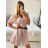 Šaty košilové bavlněné 3/4 dlouhý rukáv dámské (S/M/L ONE SIZE) ITALSKÁ MÓDA IM424PAULA/DUR -   čierna
 -   M / L
