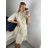 Šaty krajkové boho madeira krátký rukáv  dámské (S/M/L ONE SIZE) ITALSKÁ MÓDA IMWGS24056/DUR -   bílá -   M/L
