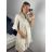 Šaty krajkové boho madeira krátký rukáv  dámské (S/M/L ONE SIZE) ITALSKÁ MÓDA IMWGS24056/DUR -   bílá -   M/L
