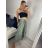 Kalhoty harémky letní dlouhé dámské (S/M/L ONE SIZE) ITALSKÁ MÓDA IM324122/DU -   bílá -   M/L