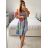 Šaty krátke letné krátky rukáv dámske (S/M/L ONE SIZE) TALIANSKA MÓDA IMM24M12630