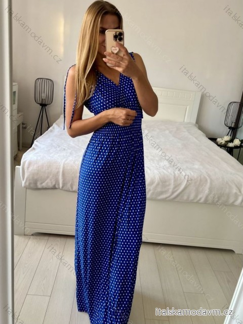 Šaty letné icecool bez rukávov dámske (M/L, XL/2XL) AINUOSI TALIANSKA MODA IMB247791/DUR -   modrá -   M / L