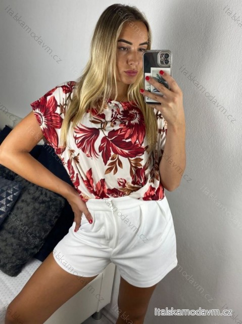 Tunika icecool krátký rukávu dámská (S/M ONE SIZE) ITALSKÁ MÓDA IMM24M5528A/DUR -   růžová -   S/M