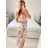 Šaty letní na ramínka dámské květ (S/M ONE SIZE) ITALSKÁ MÓDA IMPSH246357F/DU -   hnědá -   S/M