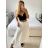 Nohavice dlhé oversize dámske (S/M/L ONE SIZE) TALIANSKA MODA IM324KEYSY/DR -   biela -   S / M
