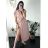 Šaty dlouhé letní krátký rukáv dámské (S/M/L/XL ONE SIZE) ITALSKÁ MODA IMD24042