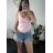 Tílko letní dámské (S/M ONE SIZE) ITALSKá MóDA IMM23M071/DUR světle růžová S/M