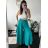 Kalhoty letní háremky dlouhé dámské (S/M/L ONE SIZE) ITALSKÁ MÓDA IMD24199/DUR azurová S/M