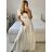 Šaty dlouhé letní boho krajkové krátký rukáv dámské (S/M ONE SIZE) ITALSKÁ MÓDA IMPEM2323087