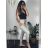 Nohavice dlhé strečové dámske (S/M ONE SIZE) TALIANSKA MÓDA IMD22043/DR Béžová S/M