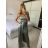 Šaty dlouhé elegantní společenské na ramínka dámské (S/M ONE SIZE) ITALSKÁ MÓDA IMPBB23B23376/DU S/M Černá