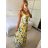 Šaty dlouhé letní na ramínka dámské citronky LIMONE (S/M ONE SIZE) ITALSKÁ MÓDA IMPBB2439784lx/DUR -   bílá -   S/M