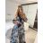 Šaty dlouhé elegantní krátký rukáv dámské (S/M ONE SIZE) ITALSKÁ MODA IMM247277/DUR -   modrá -   S / M