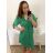 Šaty košeľové oversize krátky rukáv dámske (S/M/L ONE SIZE) TALIANSKA MÓDA IM424538/DR smaragdová S/M/L