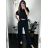 Souprava letní tunika  a kalhoty dámské (S/M ONE SIZE) ITALSKá MóDA IM424543/DR Černá S/M