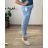 Tepláky dlouhé dámské nadrozměr (XL/2XL ONE SIZE) ITALSKÁ MÓDA IMN22082/DUR -   světle modrá -   XL/2XL