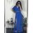 šaty dlouhé elegantní společenské krátký rukáv dámské (M/L ONE SIZE) ITALSKÁ MÓDA IMM24XF50124/DUR modrá kráľovská M / L