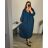 Šaty elegantní dlouhý rukáv dámské nadrozměr (56/58 ONE SIZE) ITALSKá MóDA IM424MARIONA