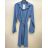 Šaty košilové dlouhý rukáv dámské (S/M ONE SIZE) ITALSKÁ MÓDA IMPSH2424669