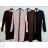 Šaty pletené s páskem dlouhý rukáv dámské (S/M/L ONE SIZE) ITALSKá MóDA IMD23848
