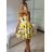 Šaty letné na ramienka dámske citronky LIMONE (S/M ONE SIZE) TALIANSKA MÓDA IMM24M34618/DUR S / M biela