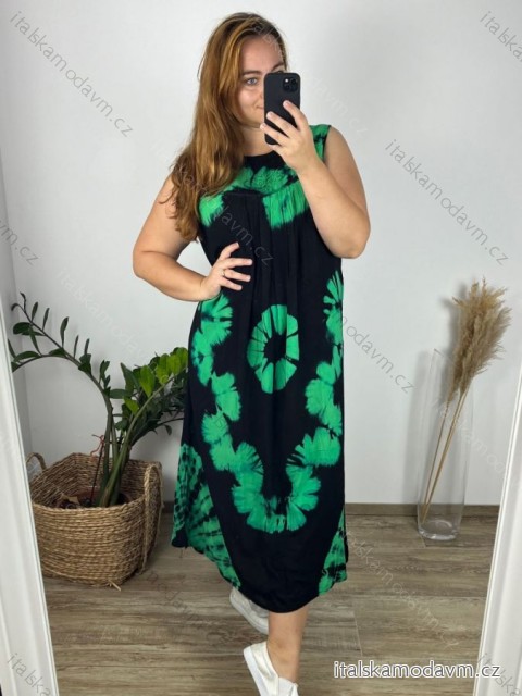 Šaty bez rukávu dámske nadrozmer (M-4XL) HAG24Y67/DUR -   zelená -   M / L