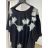 Šaty dlouhé voľnočasové krátky rukáv dámske nadrozmer (M-4XL) TALIANSKA MÓDA HAG24Y66/DUR -   modrá -   3XL / 4XL