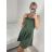 Šaty elegantné spoločenské na ramienka dámske (S/M ONE SIZE) TALIANSKA MóDA IM322461/UL tmavě vínová