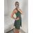 Šaty elegantné spoločenské na ramienka dámske (S/M ONE SIZE) TALIANSKA MóDA IM322461/UL tmavě vínová