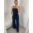 Nohavice dlhé letné mušelínové dámske (S/M ONE SIZE) TALIANSKA MÓDA IMD23325/DUR -   hnedá
 -   S / M